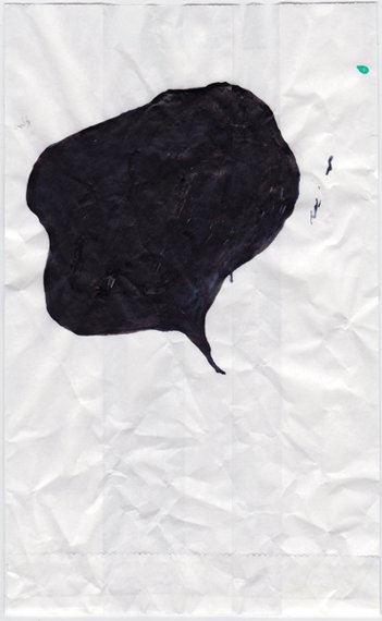 	<p>Tusche auf Papiertüte<br />
20,5 × 12,5 cm<br />
2011</p>
