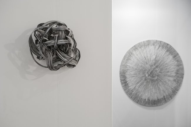 	<p>Art Karlsruhe mit Galerie Michael Sturm<br />
Tusche, Acryl auf Papier<br />
2013</p>